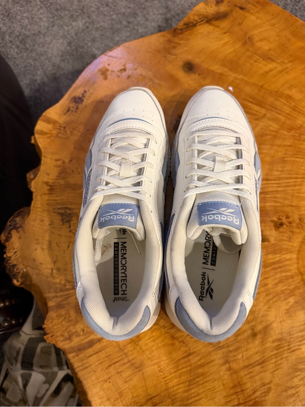 Reebok Glide Sneakers Women's Size 10 / Men's Size 8.5 - Chalk Vintage Blue Bone - Picture 5 of 8